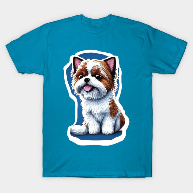 Happy American Biewer Terrier T-Shirt by SymbioticDesign